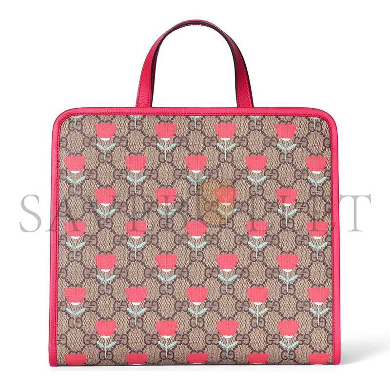 GUCCI CHILDREN'S FLOWER PRINT TOTE BAG 605614 (28.5*25*11cm) GUCCI CHILDREN'S FLOWER PRINT TOTE BAG 605614 (28.5*25*11cm)